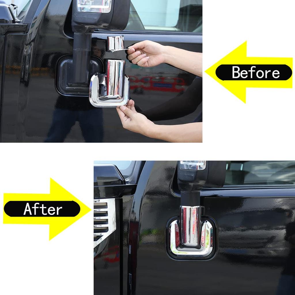METYOUCAR Fit For Hummer H2 2003-2009 Car Front Door Side Rearview Mirror Cover/Rear View