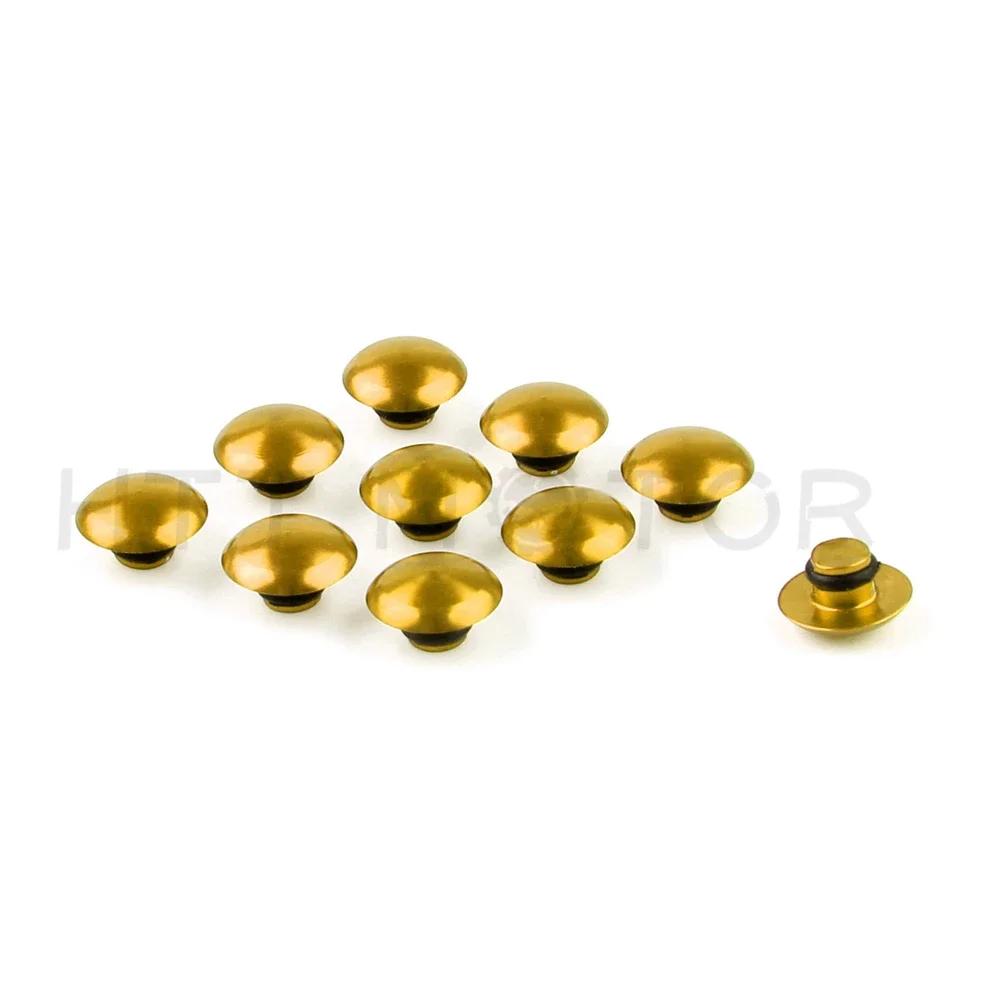 Pièces de Moto BLEU/ROUGE/CHROME 10 PCS Boulon à Vis Hexagonale Universel Capuchon de Tête d'Écrou Pour M8 8MM