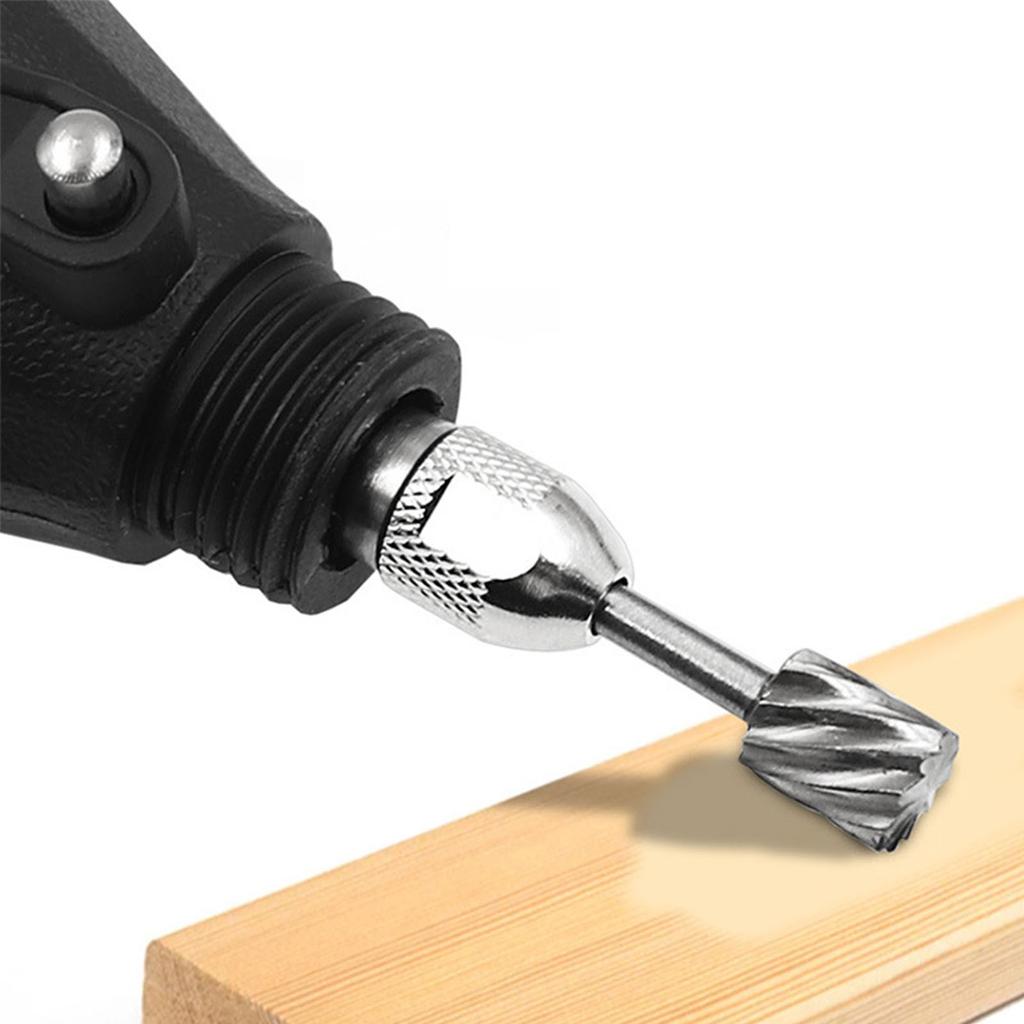 6Pieces Carbides Rotary Burr Set Die Grinder Bit 3mm Shank Grinder Drill Rotary Burrs Cutting Burs Metal Polishing