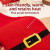 Thermal Yarn Christmas Hat Scarf Striped Pattern Knitted Holiday Scarf Xmas Beanie  Merry Couples