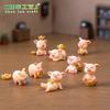 DIY Micro Cake Car Figurine, Pig-themed Cartoon Pendant, Little Pig Resin Handicraft
