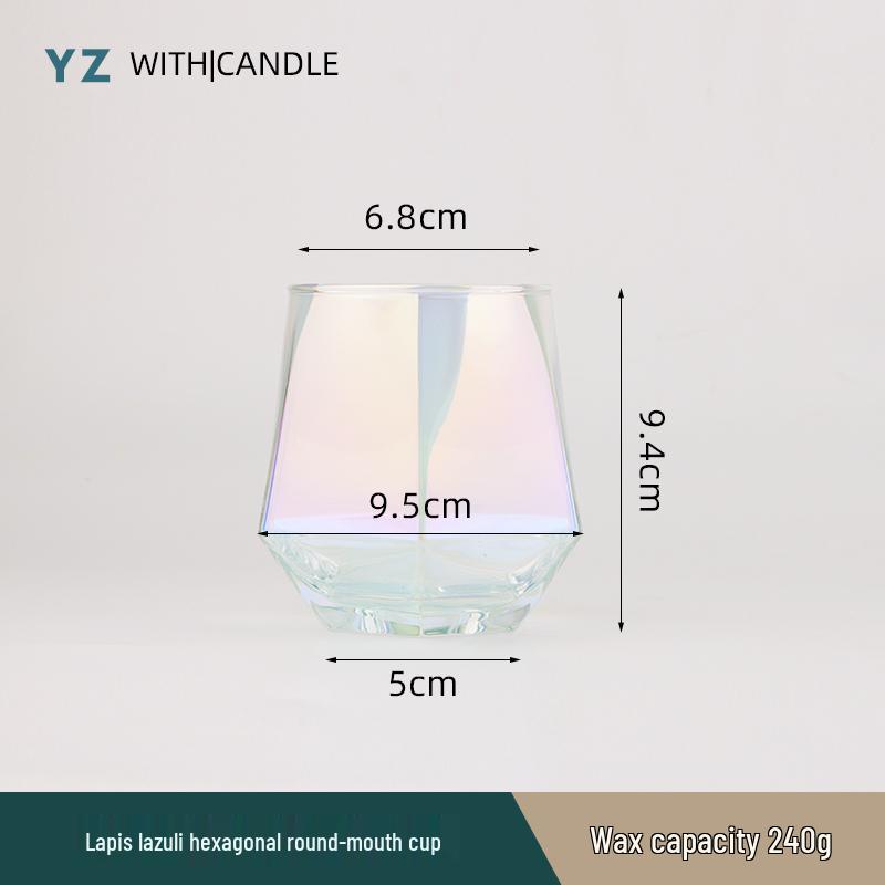 Handmade Frosted Glass Scented Candle Cup - Creative DIY Wax Container