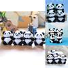 Adorable Plush Panda Keychain Super Soft Short Plush Stuffed Toy Bag Charm