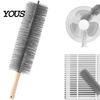 Energy Efficient Dust Brush Fan Cleaning Brush, Reusable Collector, Non-Detachable Bendable Design, Cobweb Remover Multifunctional Removal for Blinds