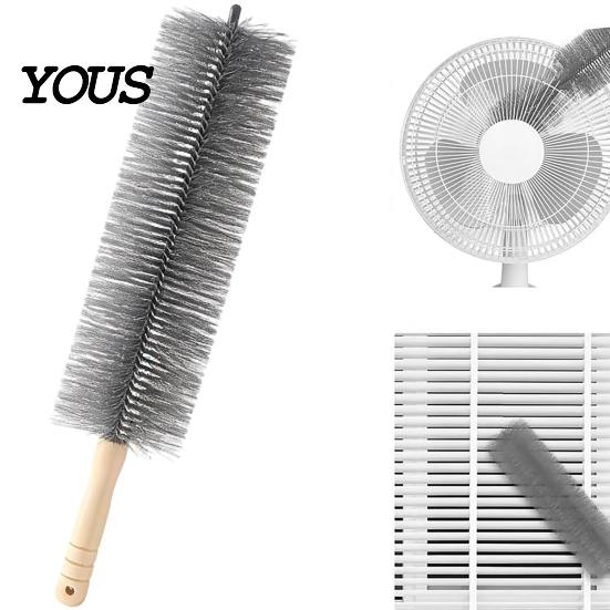 Energy Efficient Dust Brush Fan Cleaning Brush, Reusable Collector, Non-Detachable Bendable Design, Cobweb Remover Multifunctional Removal for Blinds