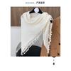 Women S Knitted Solid Color Tassel Versatile Shawl Wrap