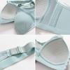 Genuine Large Size Thin Bra Front Buckle Without Steel Ring Underwear Gathers Anti-sagging Breast-receiving Comfortable and Breathable Bra