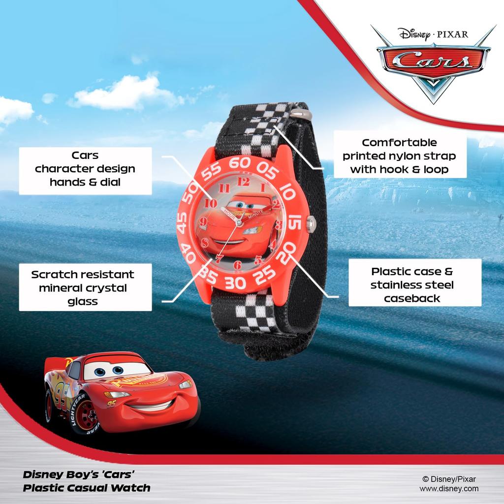 Disney Orologio Cars Saetta McQueen Rosso Nero W001679