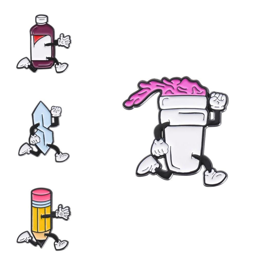 Creative Cartoon Duck Brooch Unique Alloy Badge Personality Fashionable Accessory