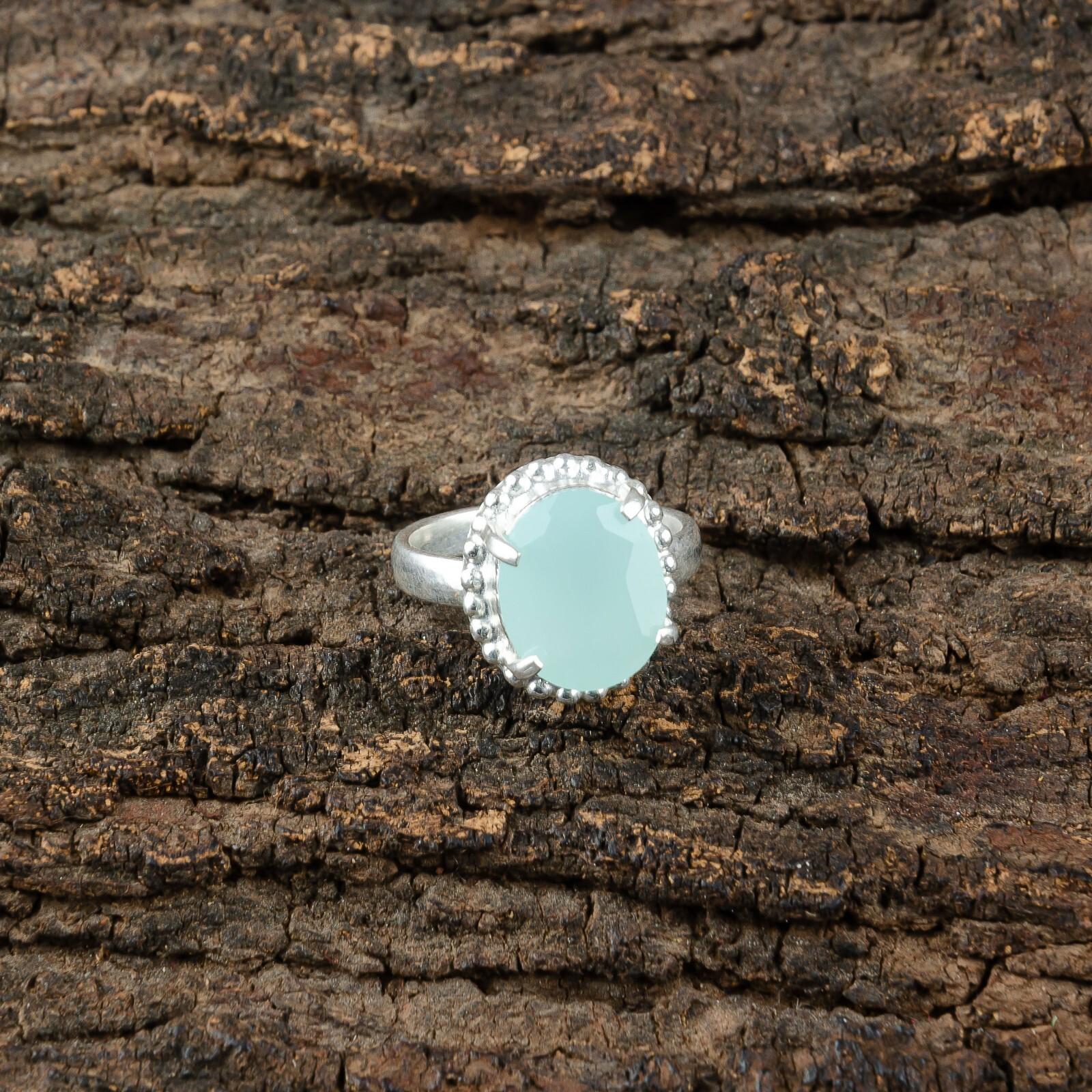 

Аква Халцедон Драгоценный Камень 925 Стерлинговое Серебро Ювелирные Изделия Кольцо Ручной Работы Для Женщин RR-28-17 13