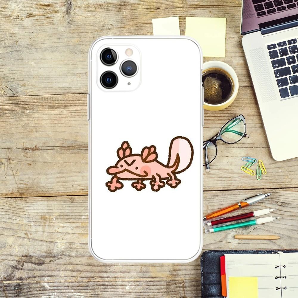 

Cartoon Cute Axolotl Phone Case For iPhone Apple 15,14,13,12,Mini,11,Pro,Max,Plus,X,XR,XS,8,SE,2020,Plus Transparent Cover iPhoneX