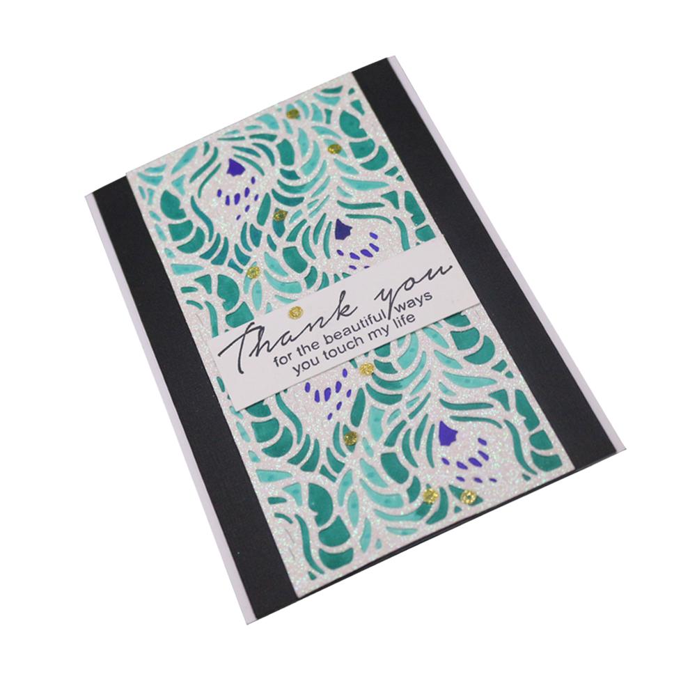 Abstract Pattern of Rectangular Frame Metal Silvery Stencil Embossing Cutting Dies For Diy Scrapbooking Paper Album Cards Making