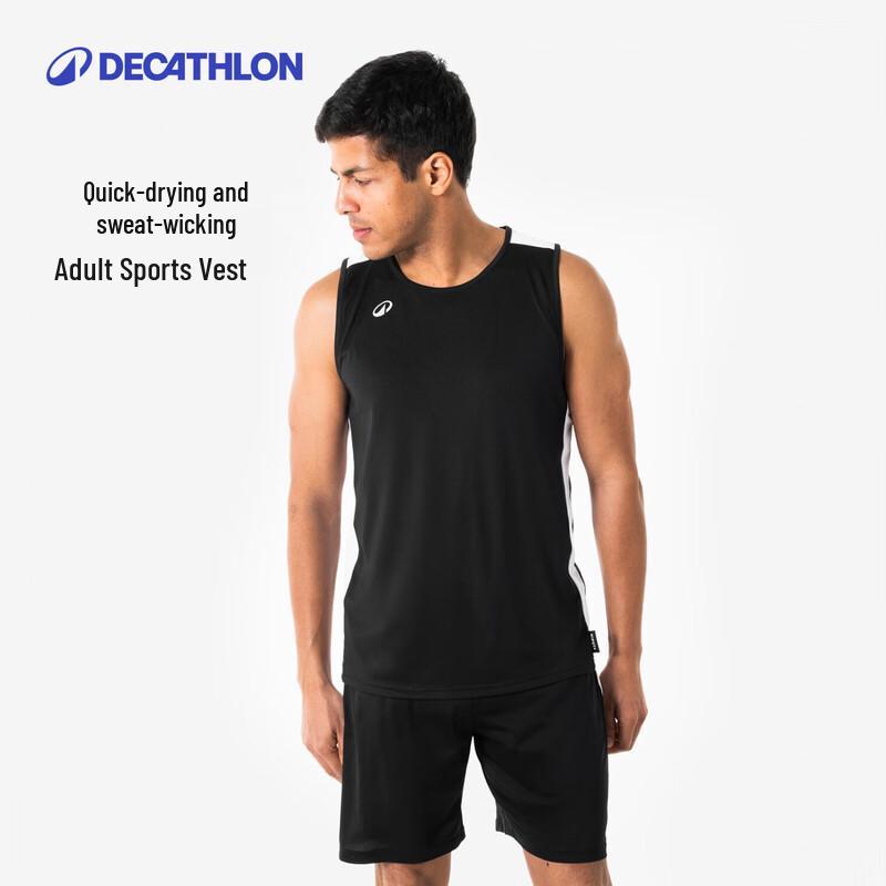 Decathlon Herren Atmungsaktive Schnelltrocknende Ärmellose Sportweste
