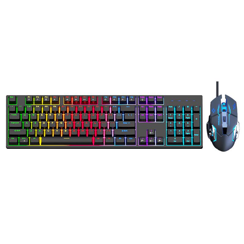 Wired RGB Mechanical Keyboard with Blue Switches, 104 Keys - Perfect for Gaming & Office Use