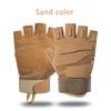 Pair Fingerless Summer Tactical Gloves Black For Hunting Motorcycling Climbing