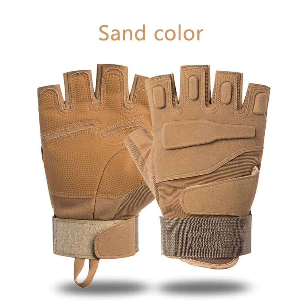 Pair Fingerless Summer Tactical Gloves Black For Hunting Motorcycling Climbing