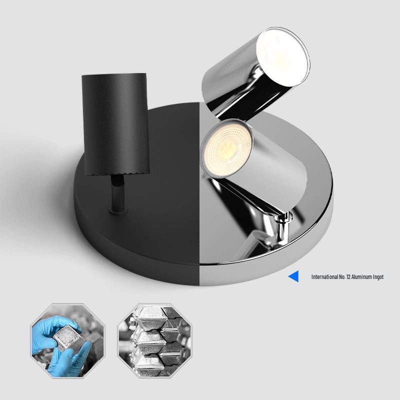 Round GU10 Surface Mounted Spotlight, Anti-Glare Minimalist Ceiling Downlight for Living Rooms, Aisles, and Cloakrooms