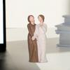 Hand Painted Sister Figurine Tabletop Decor for Holiday Celebrations