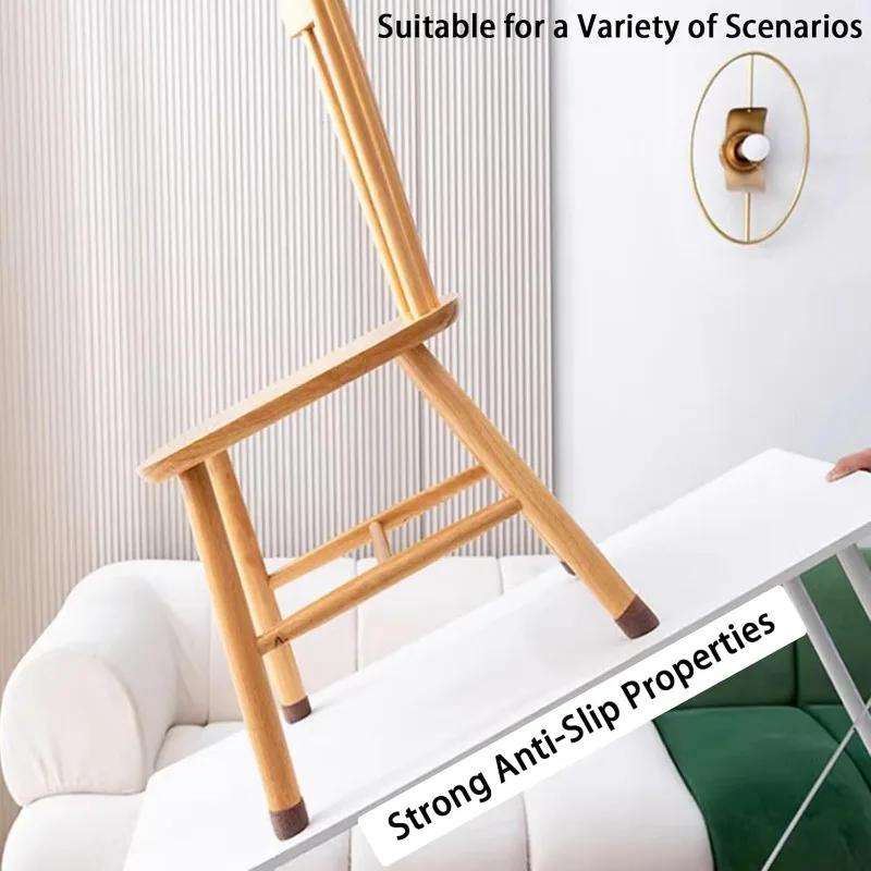 Self Adhesive Table Chair Leg Covers Belt Anti-Slip Furniture Foot Pad Strip Wrapping Shock Absorber Silent Floor Protector