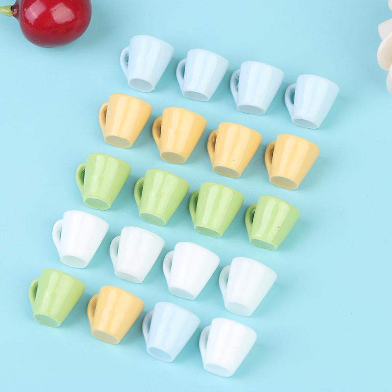 4Pcs/Set Doll House Candy Color Mini Mug Japanese Water Cup Scene Props