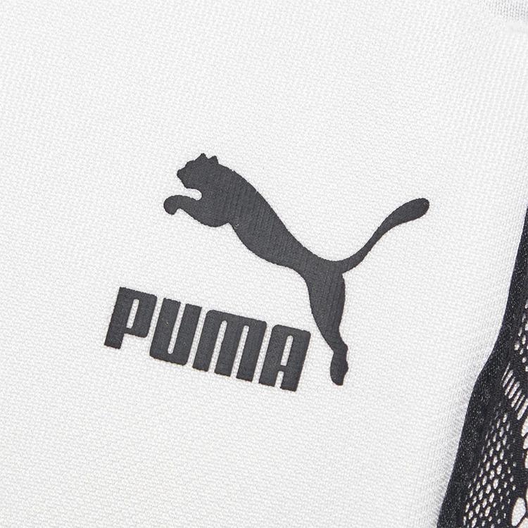 Puma Retro Sport Patchwork Drawstring Casual Long Pants Women Bottoms White 530309-02