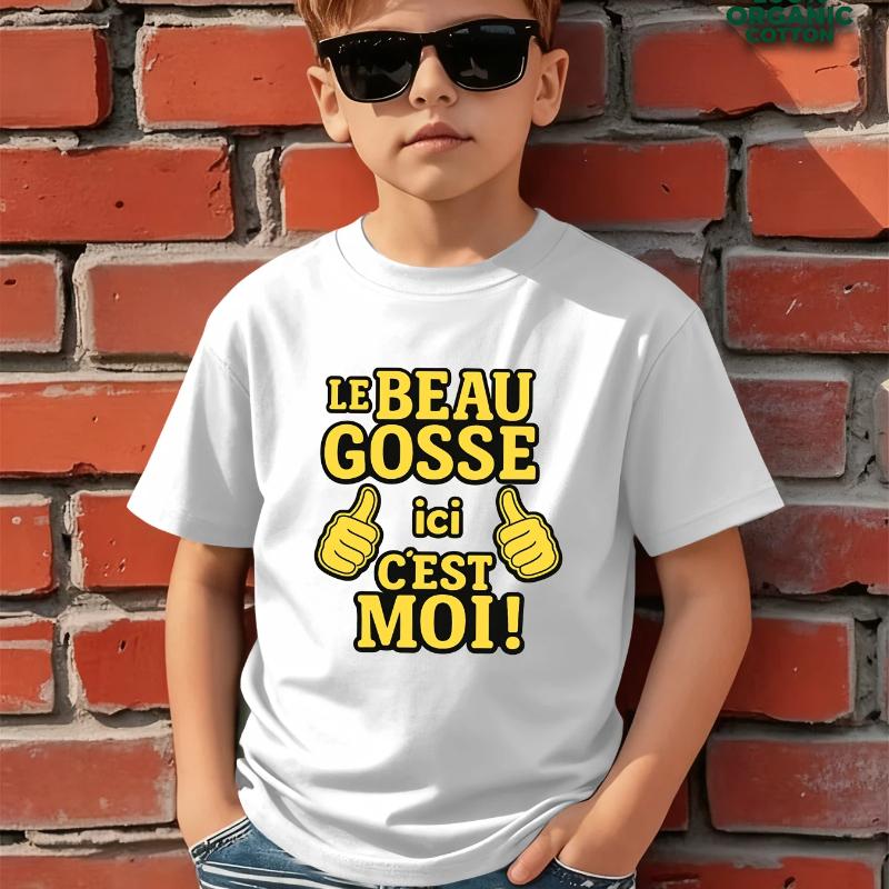 

Boys Casual and Comfortable Spring and Summer Casual Short Sleeved T-shirt, Suitable for Daily and Outdoor Activities 150cm білий