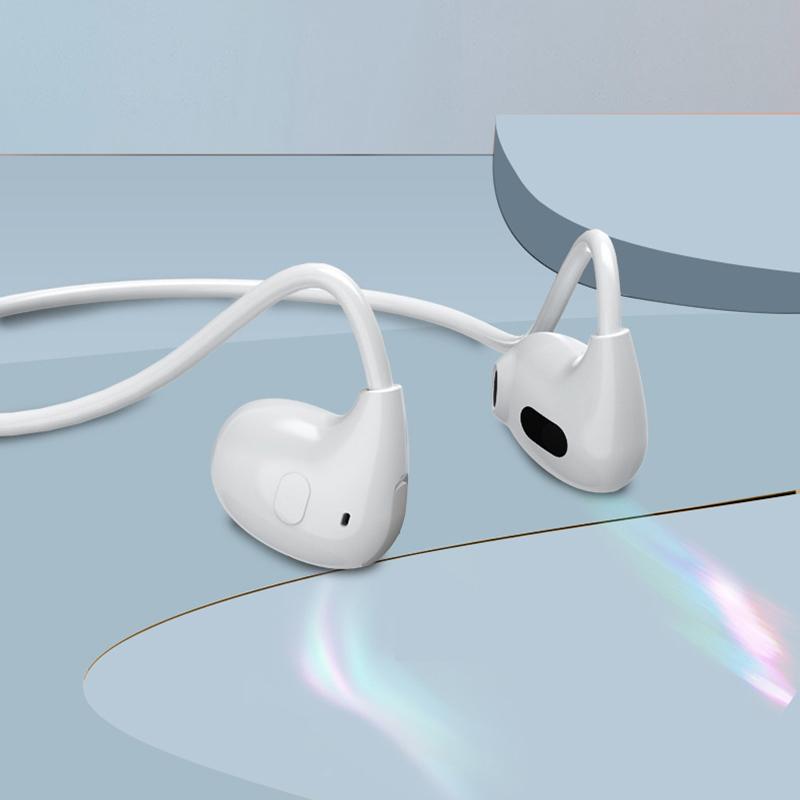 Neckband Air Bone Conduction Headphones Wireless Bluetooth Headset With Mic Sports Running Non-Ear-Wearing For Xiaomi Iphone 15