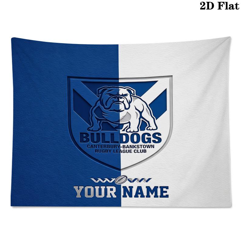 Custom Name Bulldogs Printed Tapestry – Wall Hanging for Bedrooms, Dorms, and Home Decor