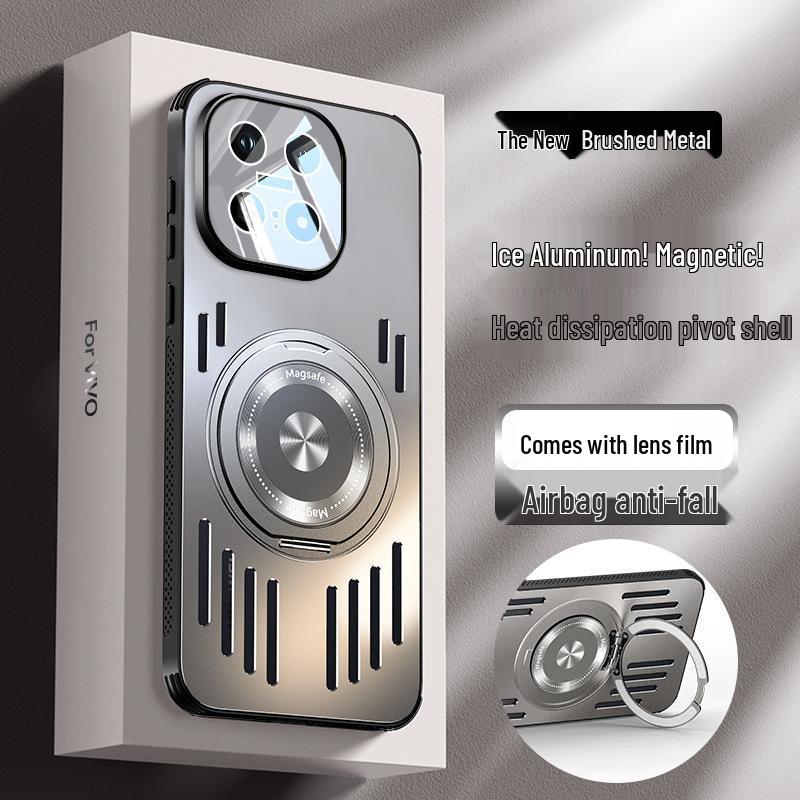 IQOO15 Aluminum Alloy Lens Integrated Protective Case with Airbag Anti-Drop and Heat Dissipation for Men