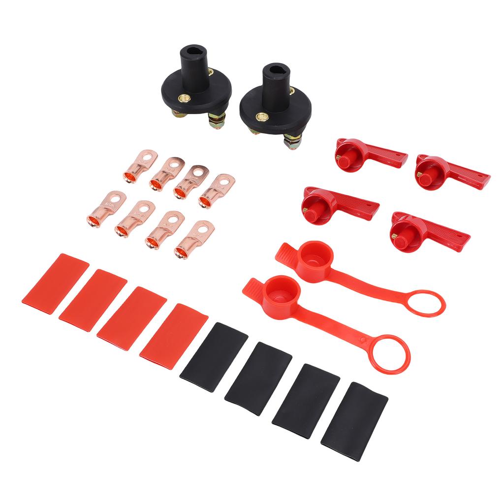 2 Pcs Battery Disconnect Switch 12V 24V Battery Power Cut Off Switch with 4 Keys for Car Boat RV ATV Truck