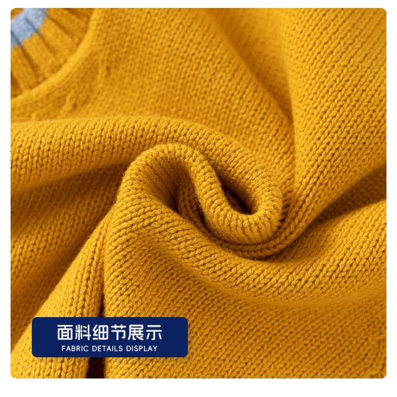 Cartoon Bear Pattern Sleeveless Pullover Knit Vest For Kids Boys And Girls