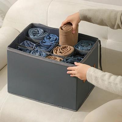 Heavy-Duty Foldable Nylon Storage Box with Lid Clear Front Panel Dustproof Shoe Organizer for Shoes And Clothes