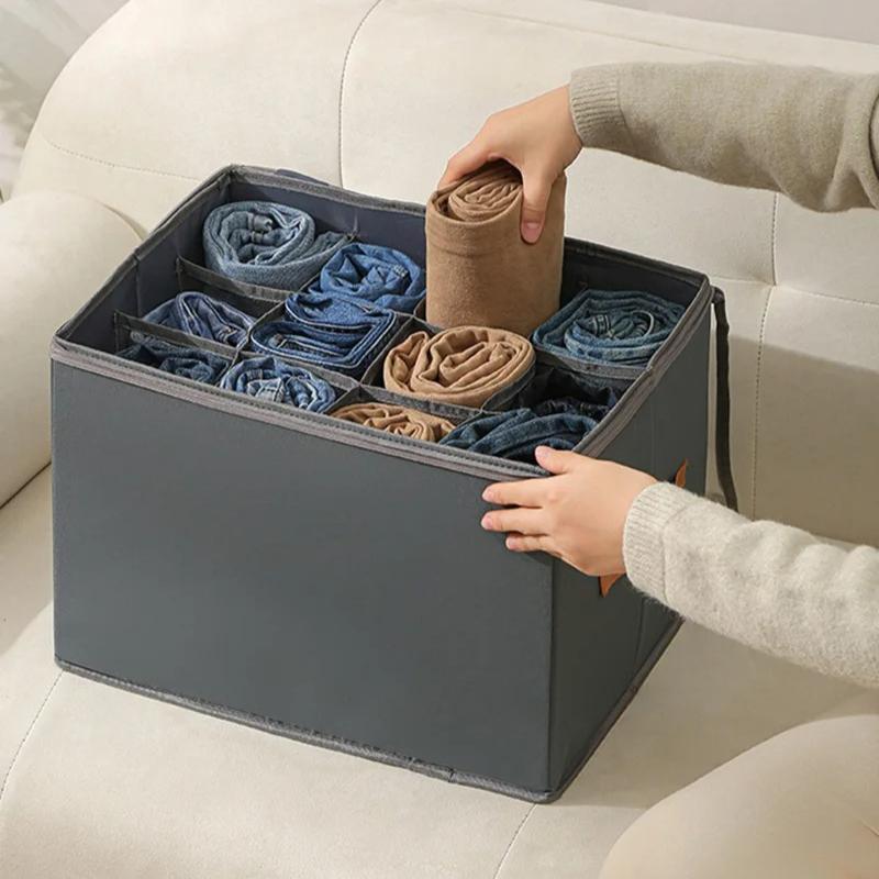 Heavy-Duty Foldable Nylon Storage Box with Lid Clear Front Panel Dustproof Shoe Organizer for Shoes And Clothes