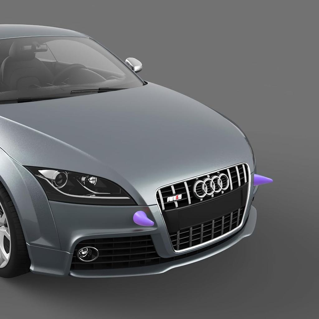 YGMONER Car 3D Devil Horns Sticker (Easy To Find Car In The Parking Lot) Halloween Car Roof Decor Elasticity Foam Bull Horns (Fashion Purple)