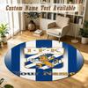 Round Rug Custom Nameifk Göteborg Pattern Non Slip Carpet Home Floor Decor