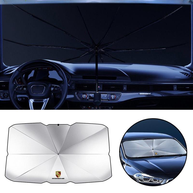 Copertura Ombrello Parasole per Parabrezza Auto Protezione Solare per Porsche Cayenne Panamera Macan 911 718 Taycan Boxster Cayman 918 Pajun