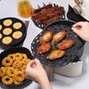 Silicone Air Fryer Liners 4 Pieces Liners for Air Fryer Basket Heat Resistant Non-Stick Tray for Baking Roasting Microwave Oven