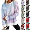 Women's Christmas Print Sweatshirt with Scalloped Wavy Hem and Neck for Holiday