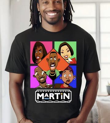 Martin TV Show Cartoon Logo T-shirt Black Cotton All Sizes S - 5Xl Unisex T-Shirt