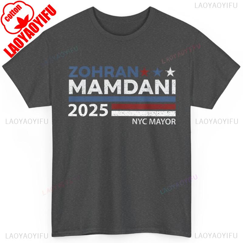 Zohran Mamdani Support Shirt Zohran for NYC Mayor 2025 TShirt Crew Neck Short Sleeve Casual Fashion Tops Cotton Shirts Tees