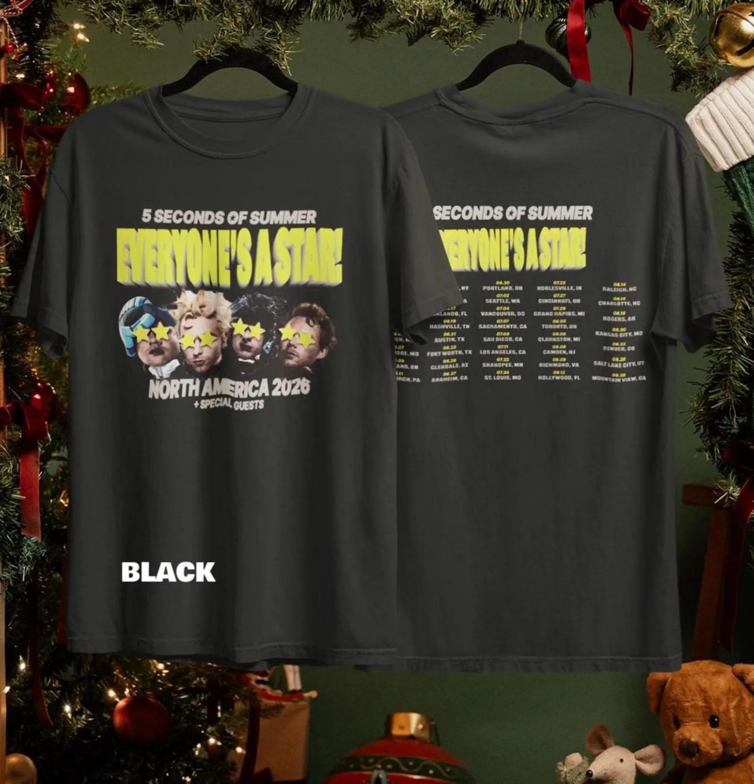 5 Seconds of Summer Tour 2026 North America T-Shirt M