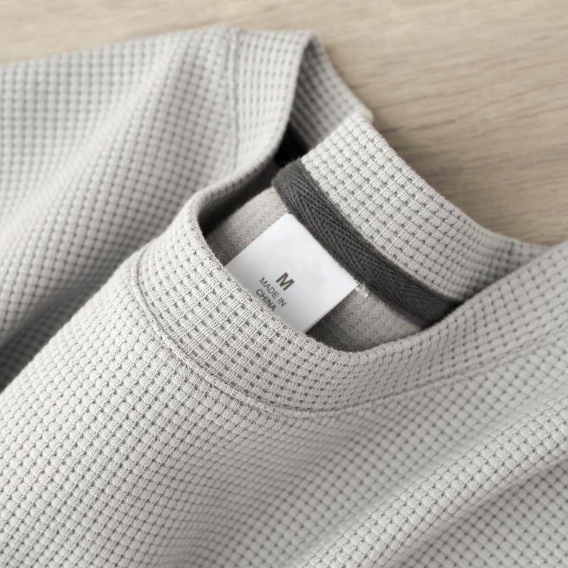 Мужская летняя вафельная футболка с круглым вырезом и короткими рукавами Удобный дышащий топ с короткими рукавами для повседневной носки XXXXXL серый 990₽