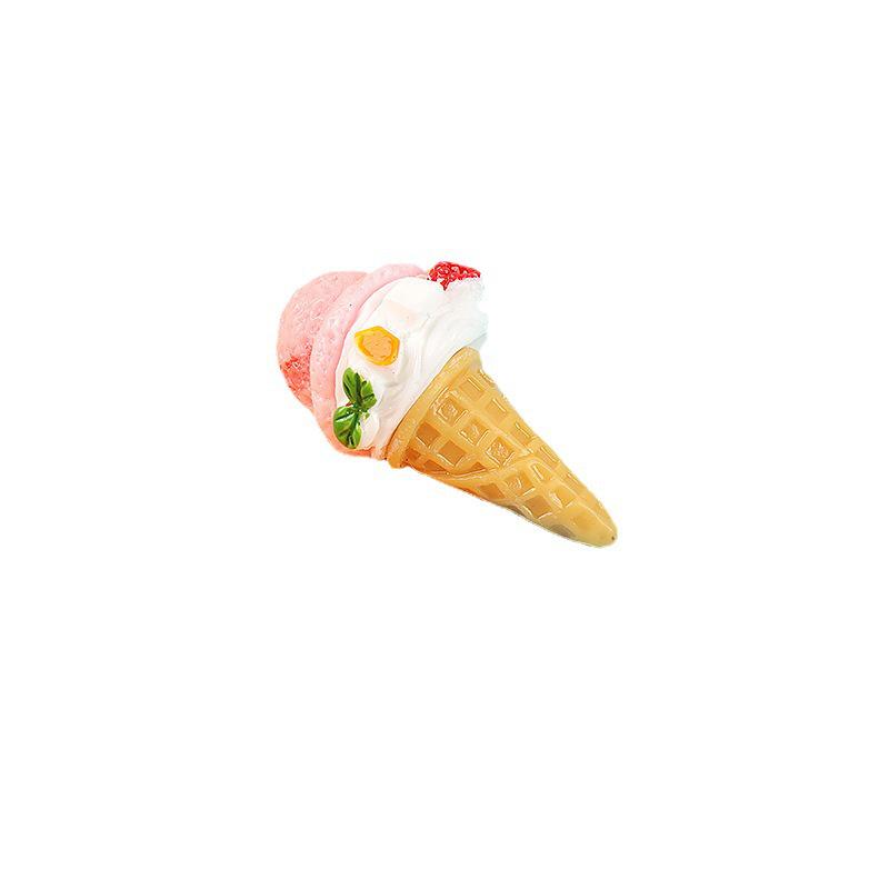 Simulation Ice Cream Resin Hair Clip, Keychain, and Shoe Buckle Accessories