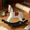 Cute Rocking Horse Ornament Retro Style Rocking Horse Desktop Decoration Horse Statue For Home Children's Room Decoration