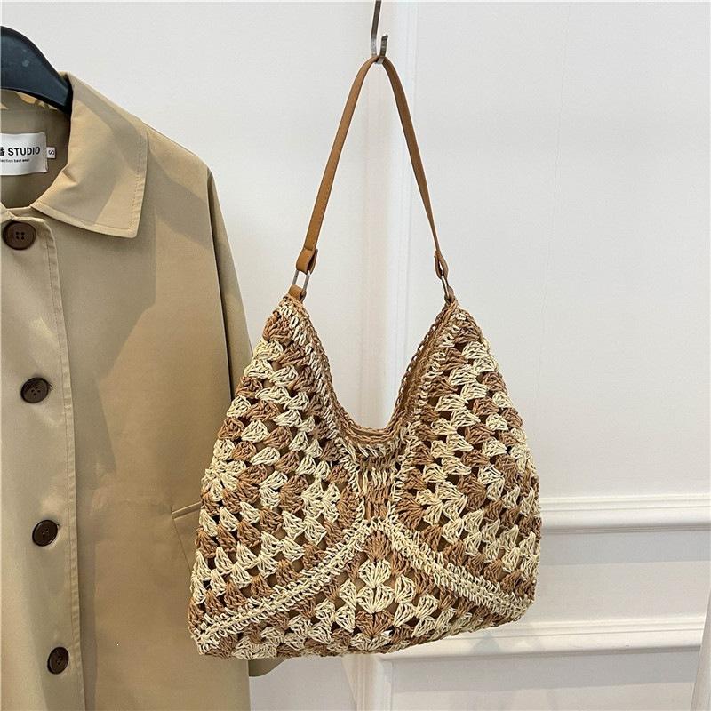 Large-capacity Woven Bag, Single-shoulder Bag, Casual Beach and Sand Dune Bag