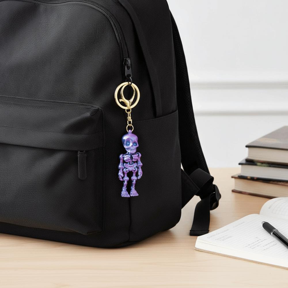 Articulated Joints Articulated Skeleton Key Ring 3D Printing Skull Bag Pendant  Car Keys