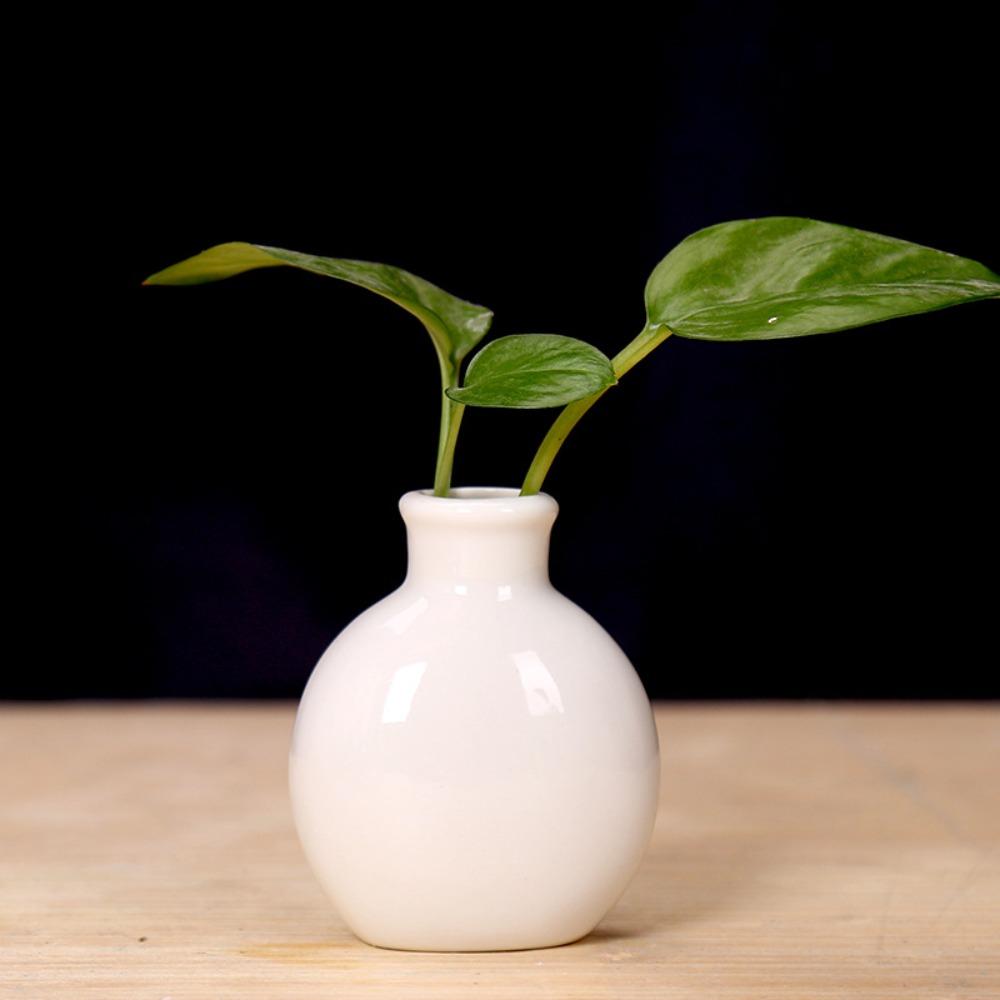 Vaso per fiori in ceramica di colore pieno, grazioso mini vaso da fiori, vaso da tavolo, vaso da fiori, casa, giardino, artigianato, decorativo