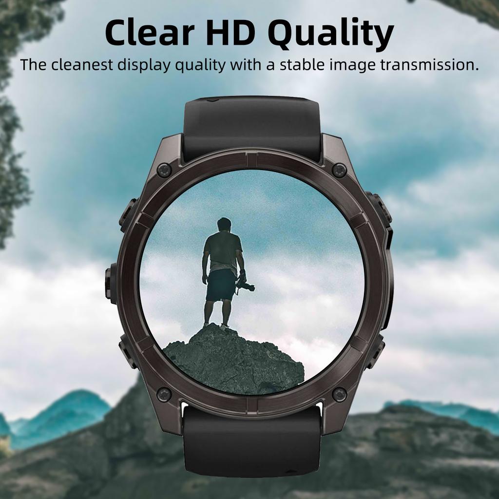2-IN-1 Glas+Hülle für Garmin Fenix 8 51/47/43mm AMOLED Solar Displayschutzfolie Gehärtetes Glas+Bumper Schutzhülle Zubehör