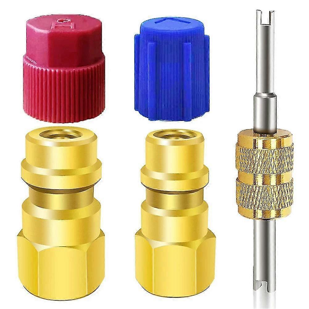 R134a Quick Coupler High/Low Pressure AC Refrigerant Adapter Tool
