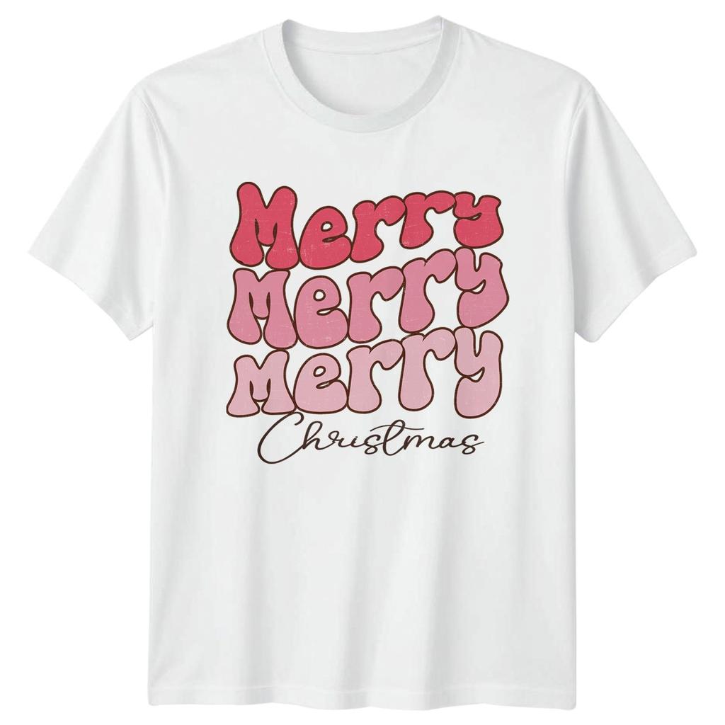 Merry Merry Merry Christmas Holidays Christmas Unisexs TShirt Unisexs Tee Graphic